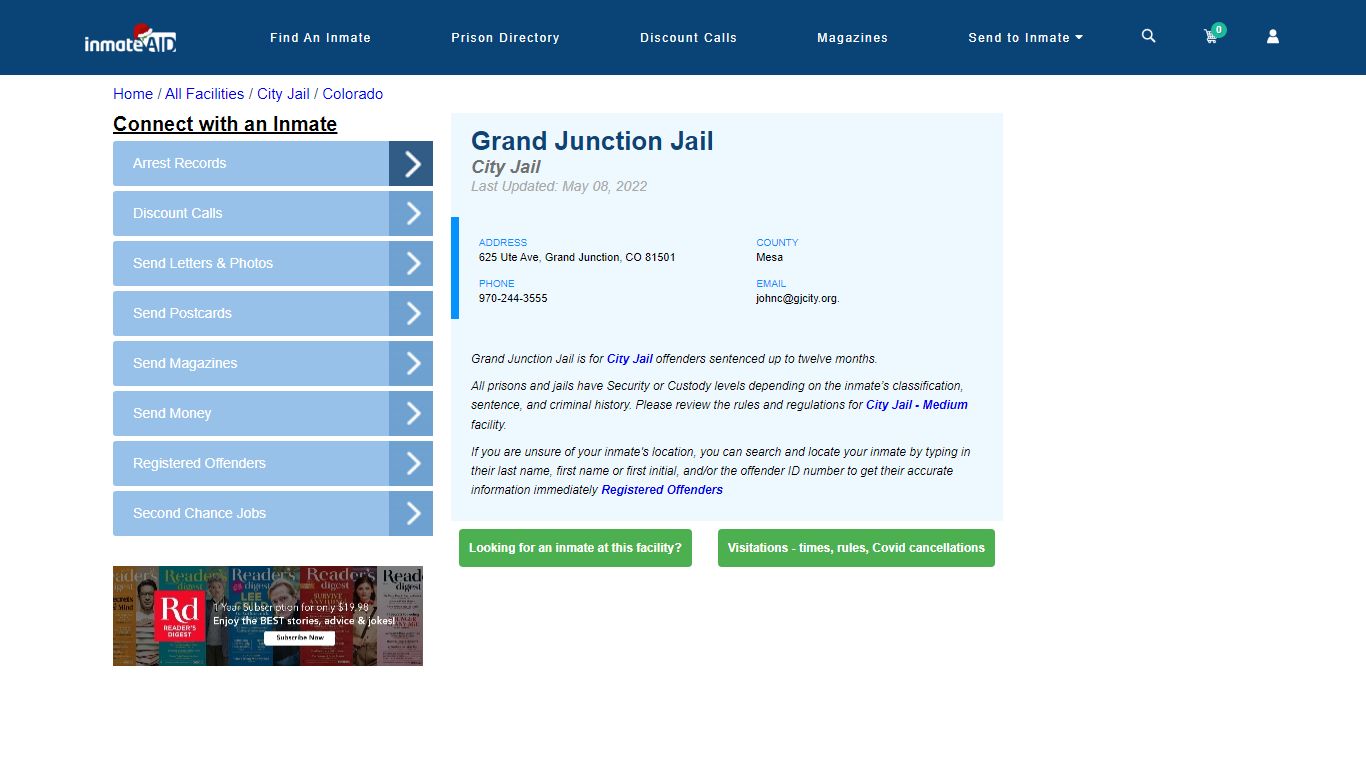 Grand Junction Jail | Inmate Locator